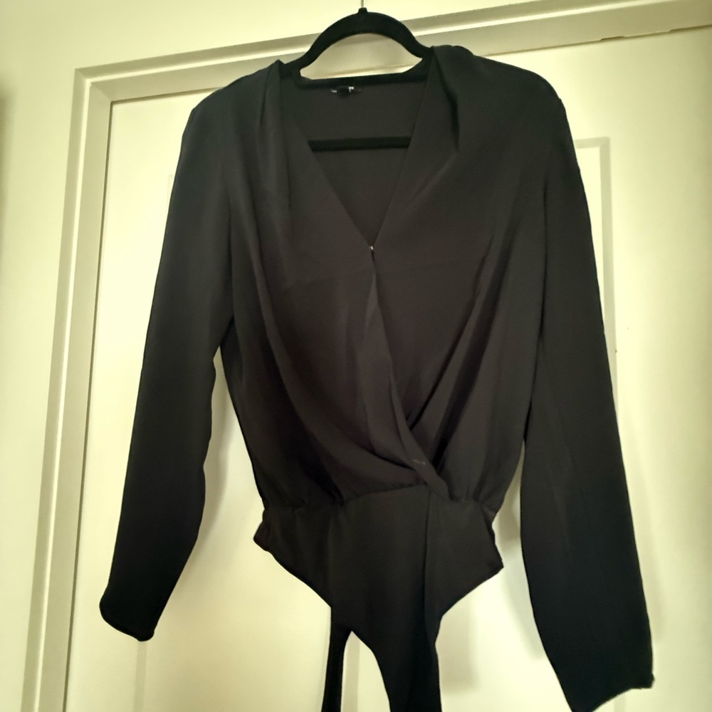 Express Black Long Sleeve Bodysuit